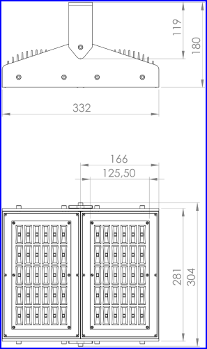 PROYECTOR DE LEDS PARA TÚNELES DE 192W