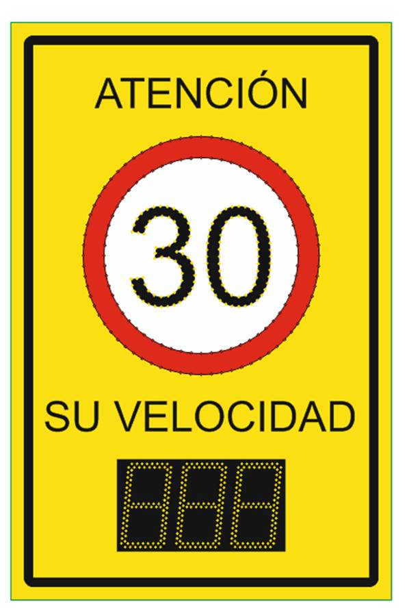 PANEL LIMITACIÓN VELOCIDAD CON RADAR