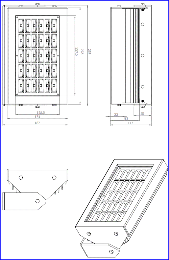 PROYECTOR DE LEDS PARA TÚNELES DE 30W